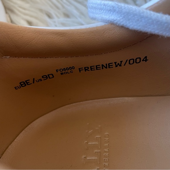 BALLY Men’s Freenew Textile-Stripe White Calf Leather Low Top Sneakers Size 9 - Picture 9 of 12